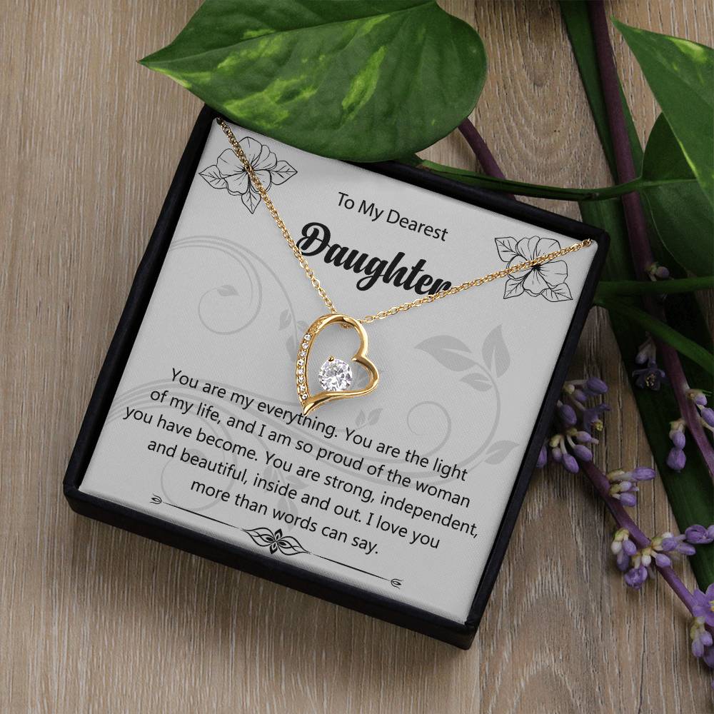 To My Dearest Daughter Forever Love Necklace