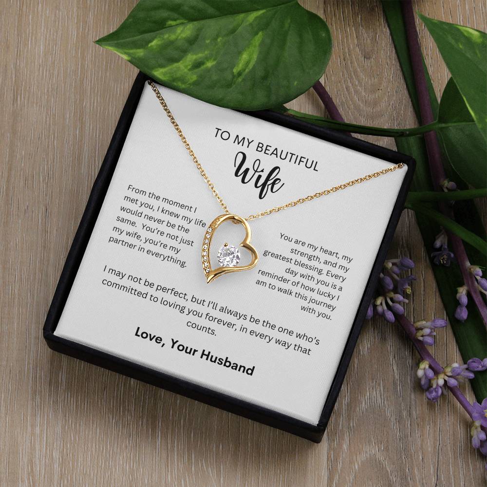 Perfect Gift From Husband to Wife | Forever Heart Necklace for Wife | From The Moment I Met You