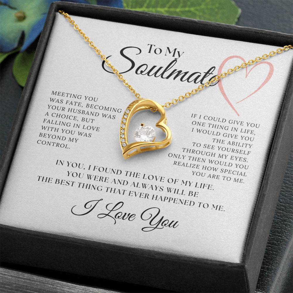 Elegant Forever Love Necklace Gift for Wife | Soulmate Pendant Jewelry