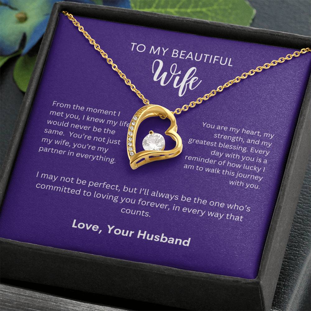 Perfect Gift From Husband to Wife | Forever Heart Necklace for Wife | From The Moment I Met You