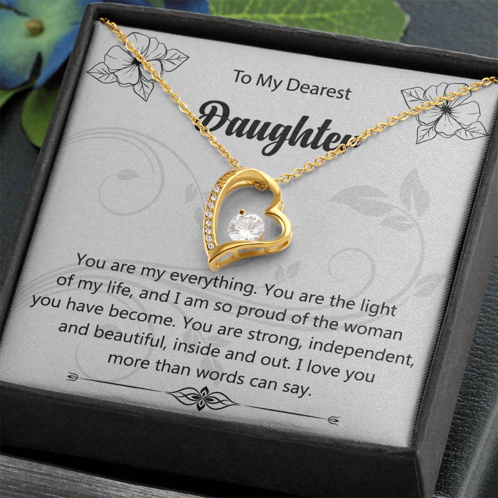 To My Dearest Daughter Forever Love Necklace