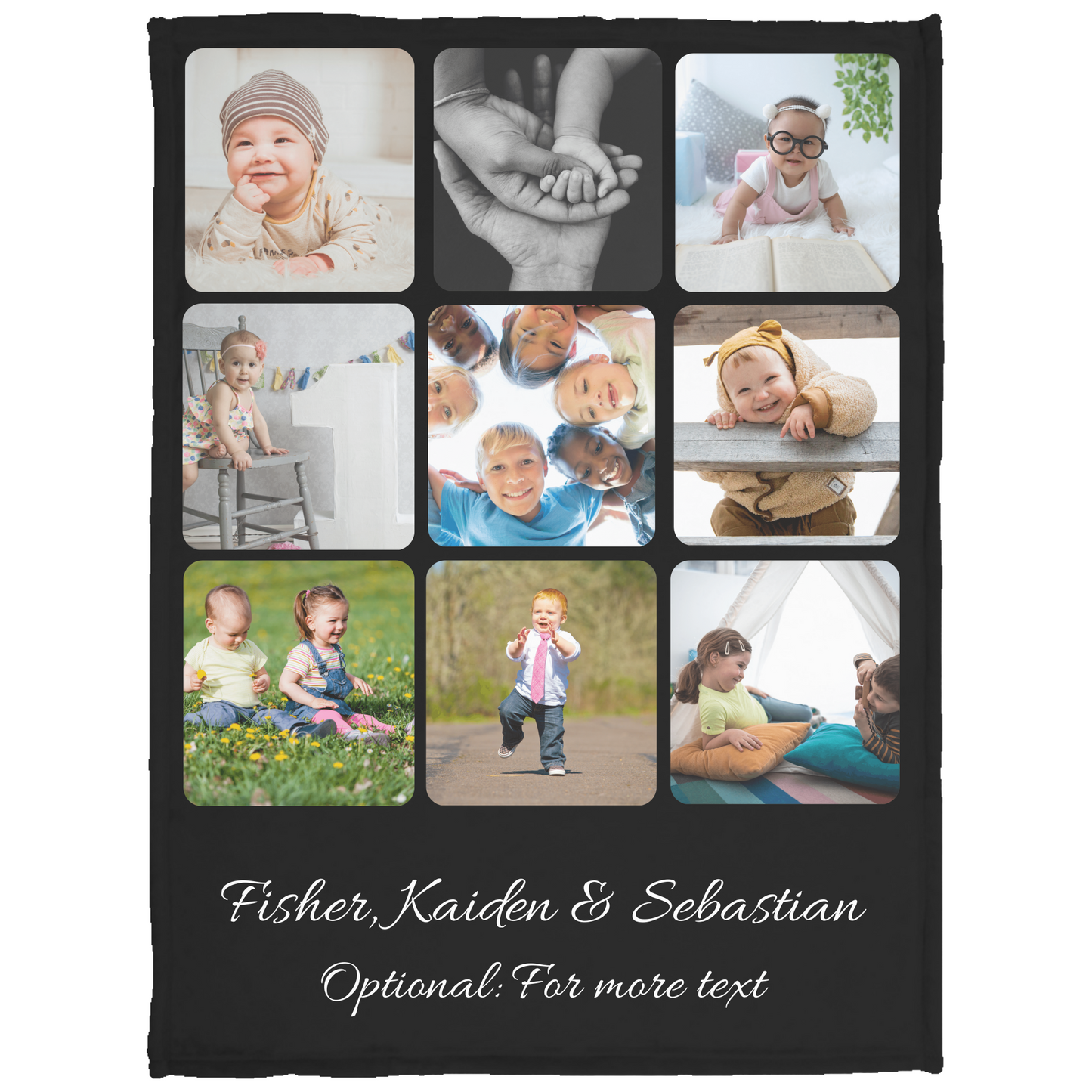 Personalized Photo Family Blanket